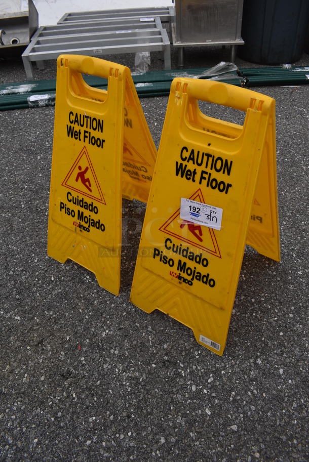 2 Yellow Poly Wet Floor Caution Signs. 9x0.5x24. 2 Times Your Bid! - Image 2 of 5