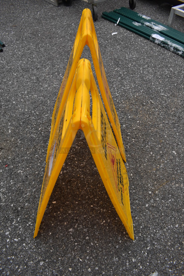 2 Yellow Poly Wet Floor Caution Signs. 9x0.5x24. 2 Times Your Bid! - Image 5 of 5