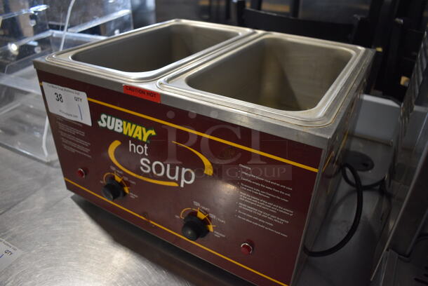 2013 Nemco 6130-SUB Stainless Steel Commercial Countertop 2 Well Food Warmer. 120 Volts, 1 Phase. 17x15x11. Tested and Working! - Image 2 of 5
