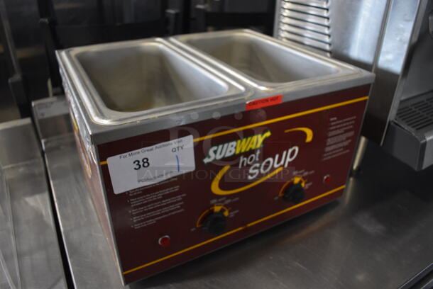 2013 Nemco 6130-SUB Stainless Steel Commercial Countertop 2 Well Food Warmer. 120 Volts, 1 Phase. 17x15x11. Tested and Working! - Image 3 of 5