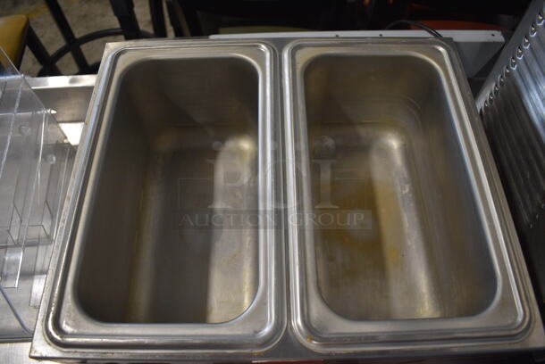 2013 Nemco 6130-SUB Stainless Steel Commercial Countertop 2 Well Food Warmer. 120 Volts, 1 Phase. 17x15x11. Tested and Working! - Image 4 of 5