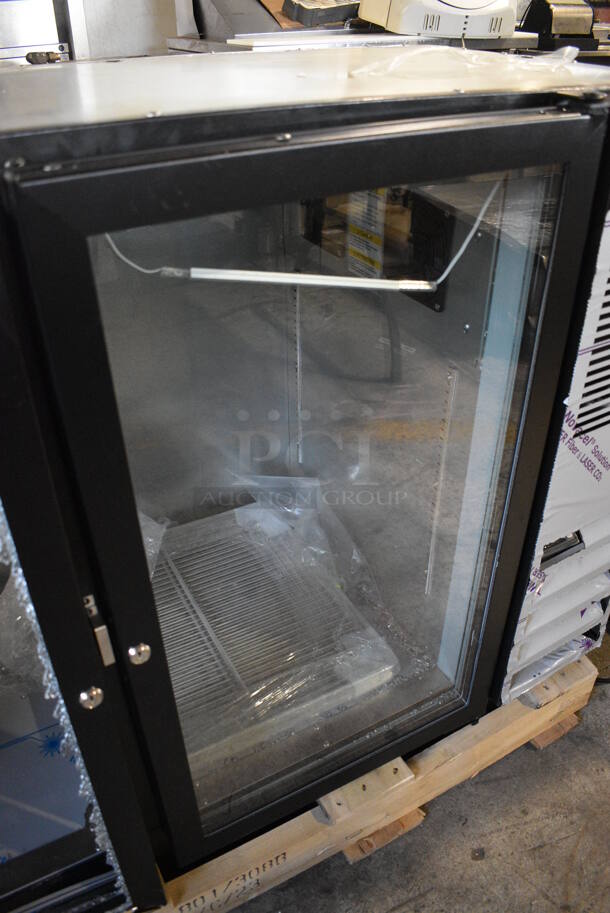 BRAND NEW SCRATCH AND DENT! Beverage-Air BB48HC-1-G-B-WINE Stainless Steel Commercial 48" Back Bar 2 Door Cooler Merchandiser. See Pictures For Glass Damage to Left Door. 115 Volts, 1 Phase. 48x23.5x34. Tested and Working! - Image 5 of 8