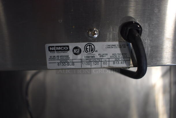 2013 Nemco 6130-SUB Stainless Steel Commercial Countertop 2 Well Food Warmer. 120 Volts, 1 Phase. 17x15x11. Tested and Working! - Image 5 of 5