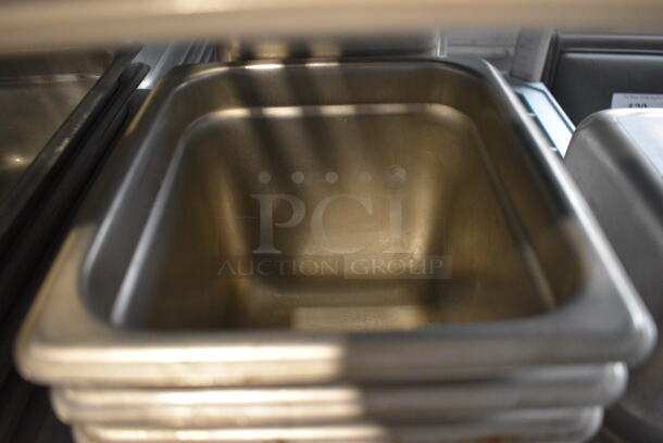 10 Stainless Steel 1/6 Size Drop In Bins. 1/6x6. 10 Times Your Bid! - Image 2 of 3