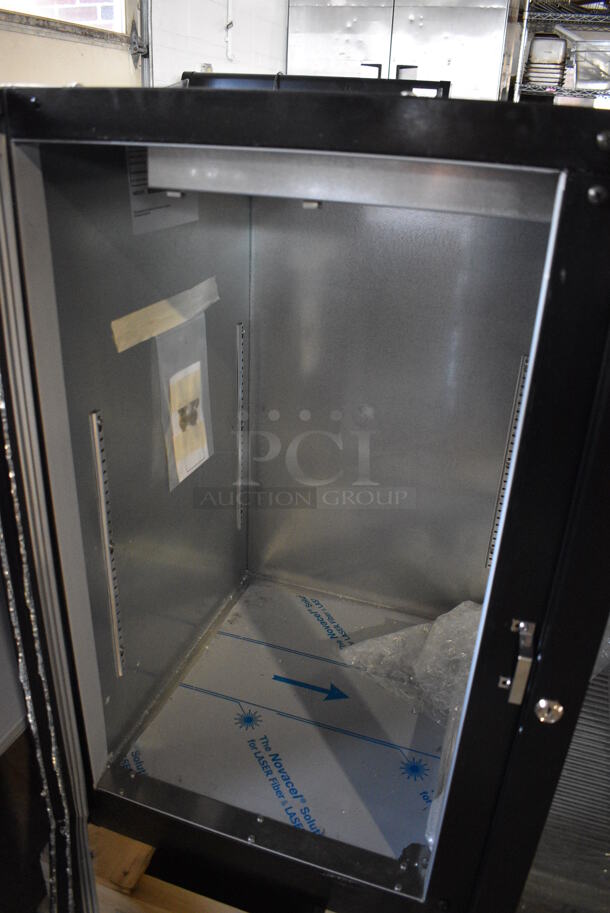BRAND NEW SCRATCH AND DENT! Beverage-Air BB48HC-1-G-B-WINE Stainless Steel Commercial 48" Back Bar 2 Door Cooler Merchandiser. See Pictures For Glass Damage to Left Door. 115 Volts, 1 Phase. 48x23.5x34. Tested and Working! - Image 7 of 8
