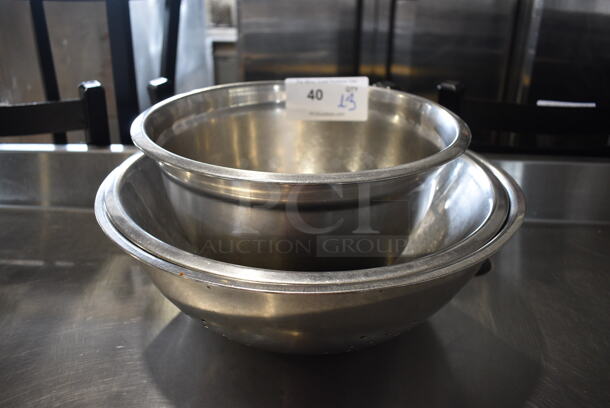 3 Various Metal Bowls. Includes 12x12x6.5. 3 Times Your Bid!