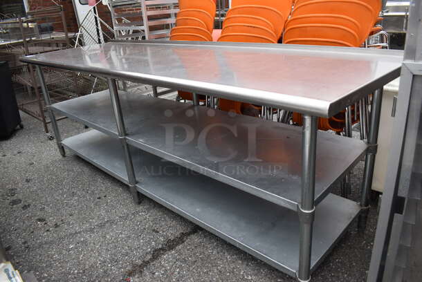 Stainless Steel Table w/ 2 Metal Under Shelves. 96x30x34.5 - Image 3 of 6