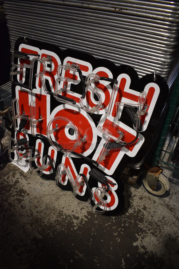 Fresh Hot Buns Neon Light Up Sign. Buyer Must Pick Up - We Will Not Ship This Item. 22x3x23. Tested and Does Not Power On - Image 2 of 3