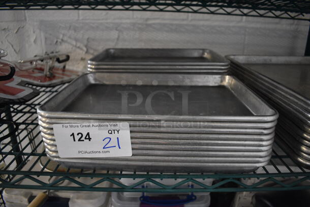 21 Metal Baking Pans. 13x9.5x1. 21 Times Your Bid!