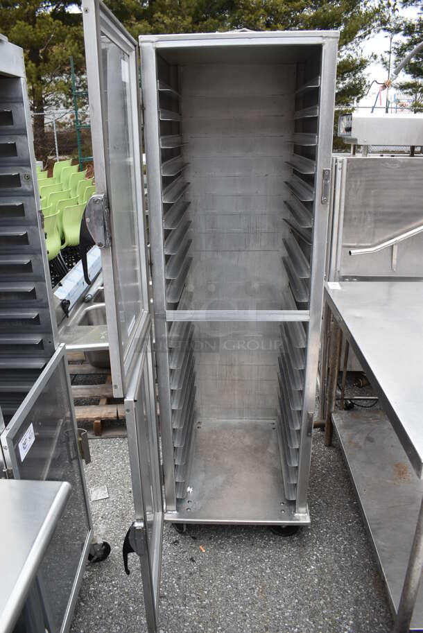 Lockwood Metal Commercial Pan Transport Rack on Commercial Casters. Missing 1 Door. 21x28x70.5 - Image 6 of 7