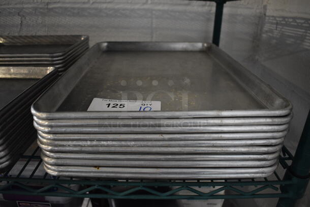 10 Metal Half Size Baking Pans. 13x18x1. 10 Times Your Bid!