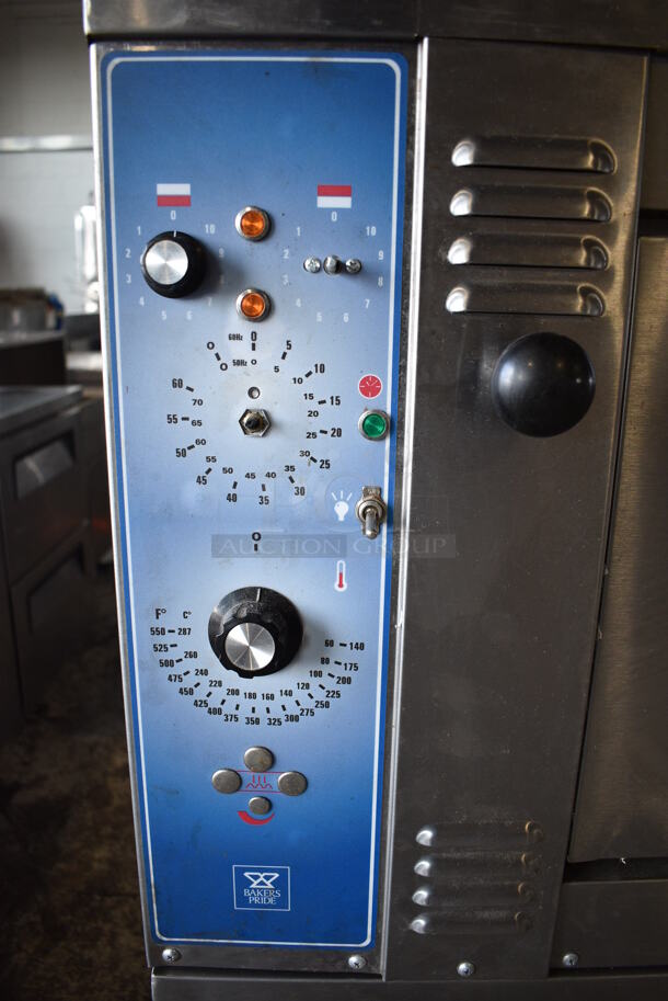 2 Bakers Pride ER-12-5736 Stainless Steel Commercial Electric Powered Single Deck Pizza Oven w/ Cooking Stones. Comes w/ 4 Legs. 208 Volts, 3 Phase. 74x46x50. 2 Times Your Bid! - Image 4 of 12