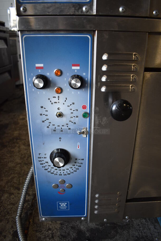 2 Bakers Pride ER-12-5736 Stainless Steel Commercial Electric Powered Single Deck Pizza Oven w/ Cooking Stones. Comes w/ 4 Legs. 208 Volts, 3 Phase. 74x46x50. 2 Times Your Bid! - Image 5 of 12