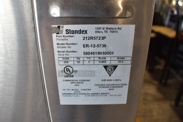 2 Bakers Pride ER-12-5736 Stainless Steel Commercial Electric Powered Single Deck Pizza Oven w/ Cooking Stones. Comes w/ 4 Legs. 208 Volts, 3 Phase. 74x46x50. 2 Times Your Bid! - Image 8 of 12