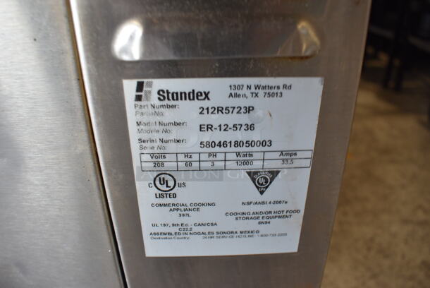 2 Bakers Pride ER-12-5736 Stainless Steel Commercial Electric Powered Single Deck Pizza Oven w/ Cooking Stones. Comes w/ 4 Legs. 208 Volts, 3 Phase. 74x46x50. 2 Times Your Bid! - Image 9 of 12