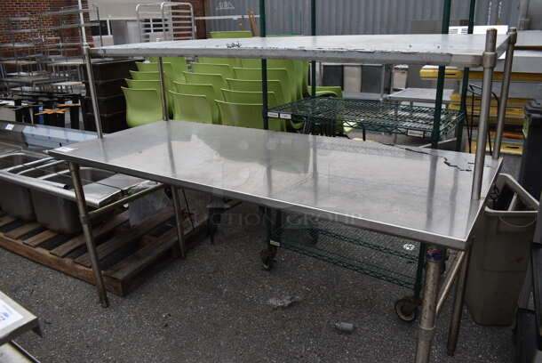 Stainless Steel Table w/ Over Shelf. 72x30x54 - Image 1 of 6
