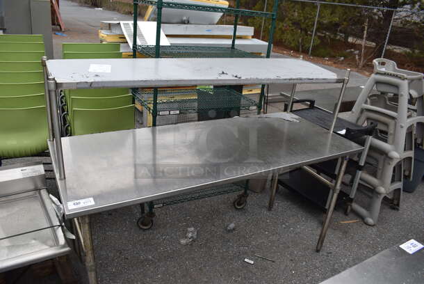 Stainless Steel Table w/ Over Shelf. 72x30x54 - Image 2 of 6