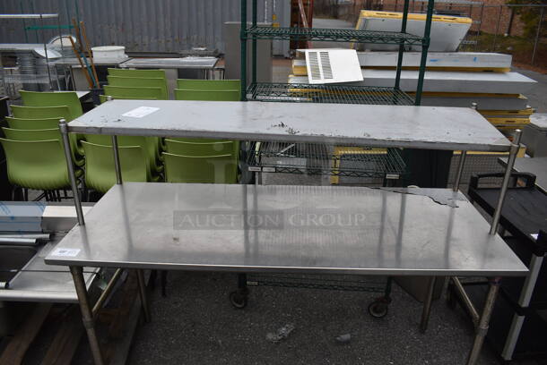 Stainless Steel Table w/ Over Shelf. 72x30x54 - Image 3 of 6