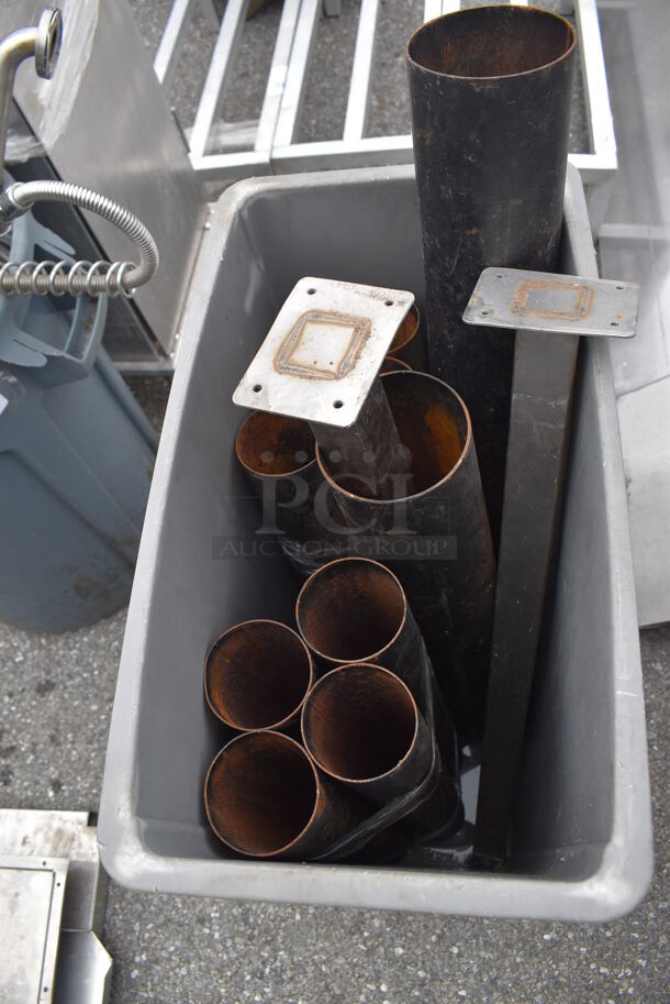 2 Gray Poly Slim Jim Trash Cans w/ Contents. 11x20x30. 2 Times Your Bid! - Image 4 of 5