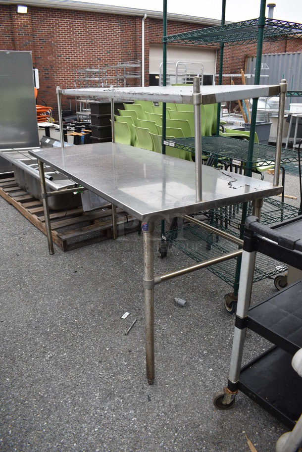 Stainless Steel Table w/ Over Shelf. 72x30x54 - Image 4 of 6