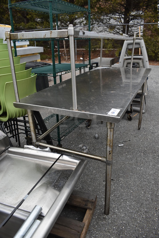 Stainless Steel Table w/ Over Shelf. 72x30x54 - Image 5 of 6
