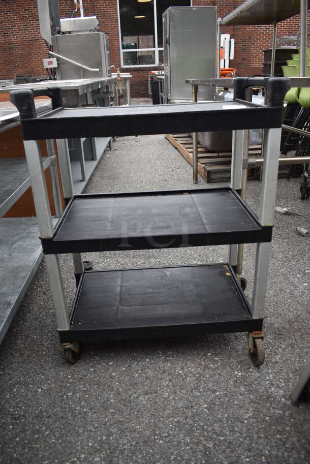 Black Poly 3 Tier Cart on Commercial Casters. 16x31x36 - Image 3 of 5