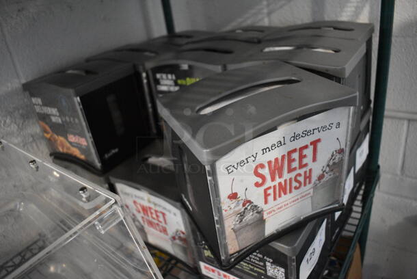 6 EasyNap Black and Gray Poly Countertop Napkin Dispensers. 7.5x6x7. 6 Times Your Bid! - Image 2 of 5