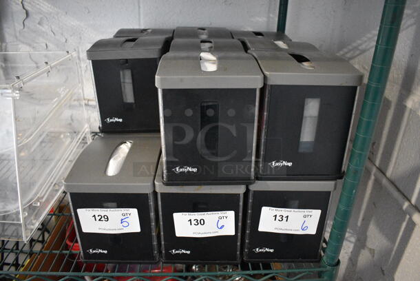 6 EasyNap Black and Gray Poly Countertop Napkin Dispensers. 7.5x6x7. 6 Times Your Bid! - Image 5 of 5
