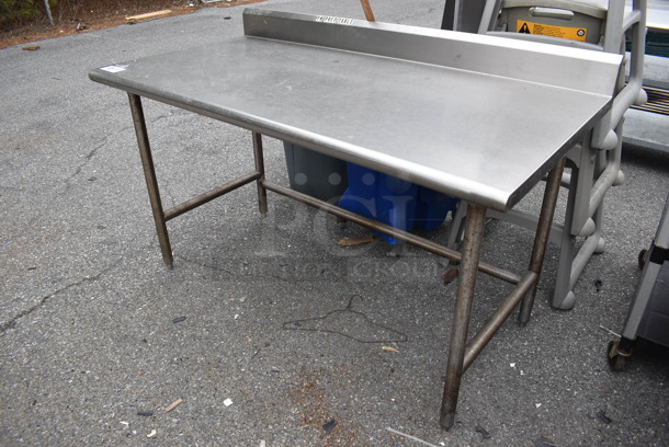 Stainless Steel Table w/ Back Splash. 60x30x38 - Image 2 of 4