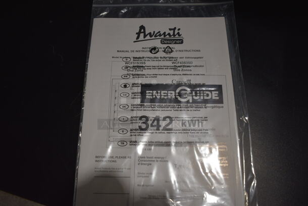 BRAND NEW SCRATCH AND DENT! Avanti WCF43S3SD Stainless Steel Mini Cooler Wine Chiller Merchandiser. 115 Volts, 1 Phase. 23.5x23.5x33.5. Tested and Working! - Image 5 of 6