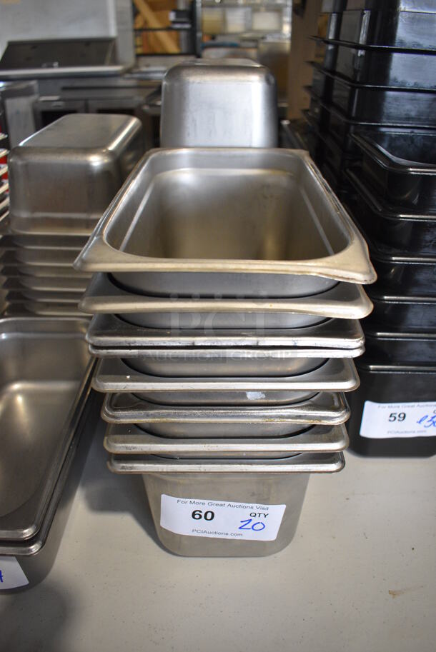 20 Stainless Steel 1/3 Size Drop In Bins. 1/3x6. 20 Times Your Bid! - Image 1 of 4