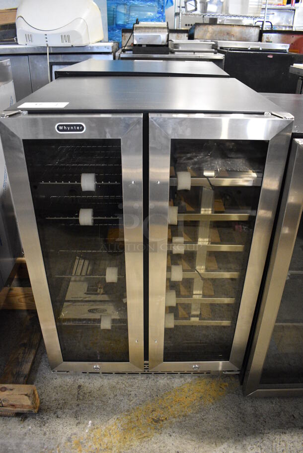 BRAND NEW SCRATCH AND DENT! Whynter BWB-2060FDS Stainless Steel 2 Door Wine Chiller Merchandiser. 115 Volts, 1 Phase. 24x22x34. Tested and Working! - Image 1 of 7