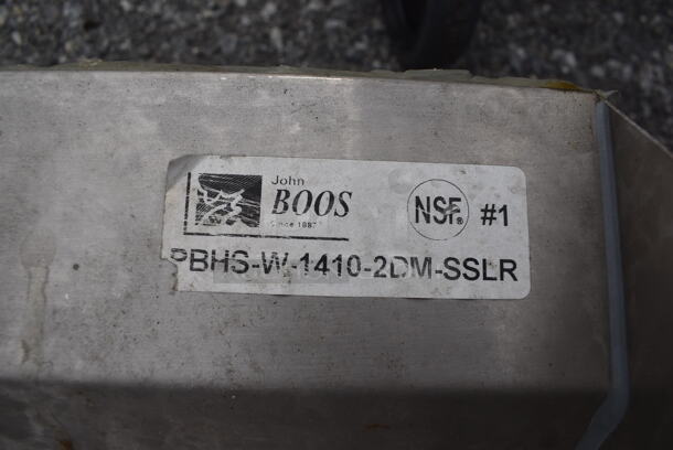 John Boos Stainless Steel Commercial Wall Mount Sink w/ Dual Splash Guards, Faucet and Handles. 17x17x16 - Image 4 of 5