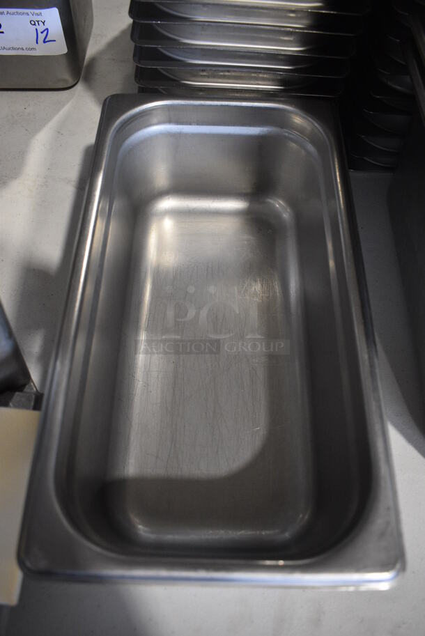 14 Stainless Steel 1/3 Size Drop In Bins. 1/3x4. 14 Times Your Bid! - Image 2 of 3