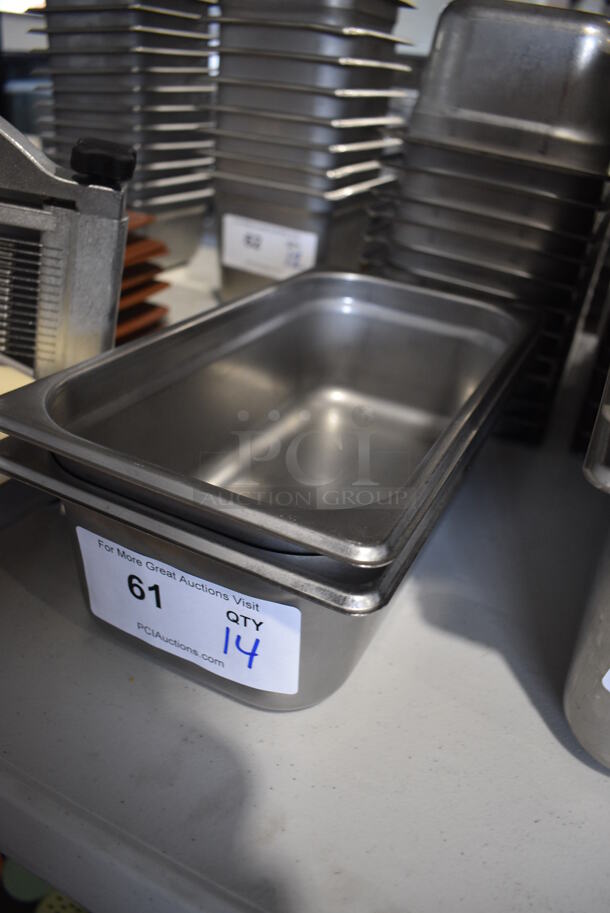14 Stainless Steel 1/3 Size Drop In Bins. 1/3x4. 14 Times Your Bid! - Image 3 of 3