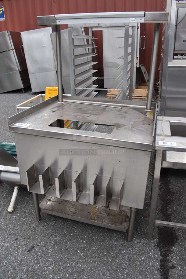 Stainless Steel Counter w/ Over Shelf. 36x33x64 - Image 2 of 6
