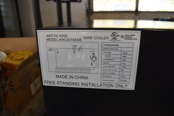 BRAND NEW SCRATCH AND DENT! Arctic King AWCA016ADB Metal Wine Cooler Chiller Merchandiser. 115 Volts, 1 Phase. 18.5x18x19. Tested and Working! - Image 6 of 6
