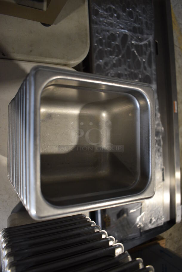13 Stainless Steel 1/6 Size Drop In Bins. 1/6x4. 13 Times Your Bid! - Image 3 of 4