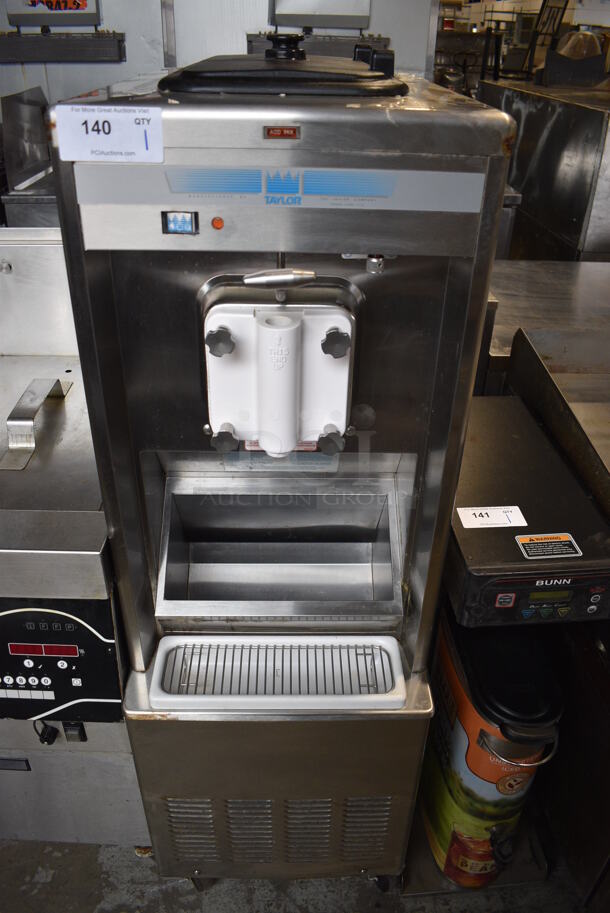 2016 Taylor 441-27 Stainless Steel Commercial Air Cooled Single Flavor Soft Serve Ice Cream Machine on Commercial Casters. 208-230 Volts, 1 Phase. 18x30x60