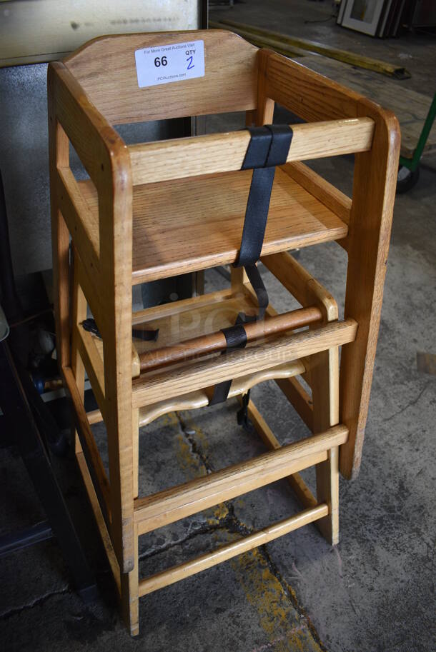 2 Wooden High Chairs. 18x20x28. 2 Times Your Bid! - Image 3 of 3