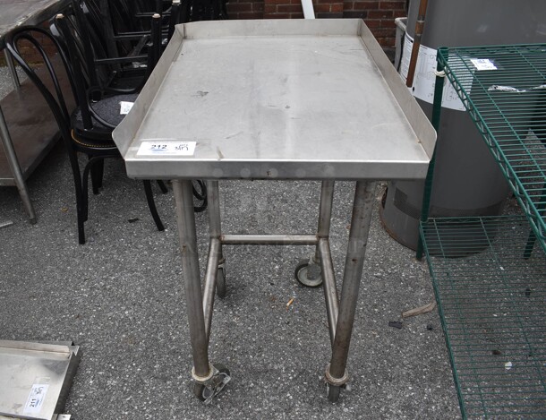 Stainless Steel Table on Commercial Casters. 21.5x30x38 - Image 1 of 5