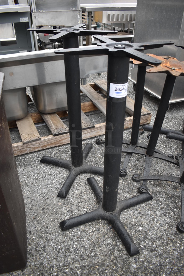 2 Black Metal Bar Height Table Bases. 22x22x35. 2 Times Your Bid! - Image 4 of 4