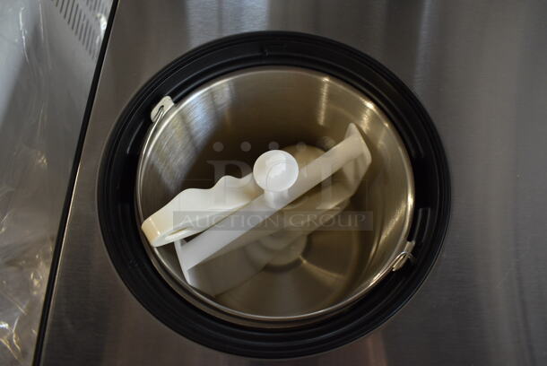 BRAND NEW SCRATCH AND DENT! Whynter ICM-220SSY Stainless Steel Countertop Ice Cream Yogurt Maker. 110-120 Volts, 1 Phase. 17x12x10.5. Tested and Working! - Image 5 of 8