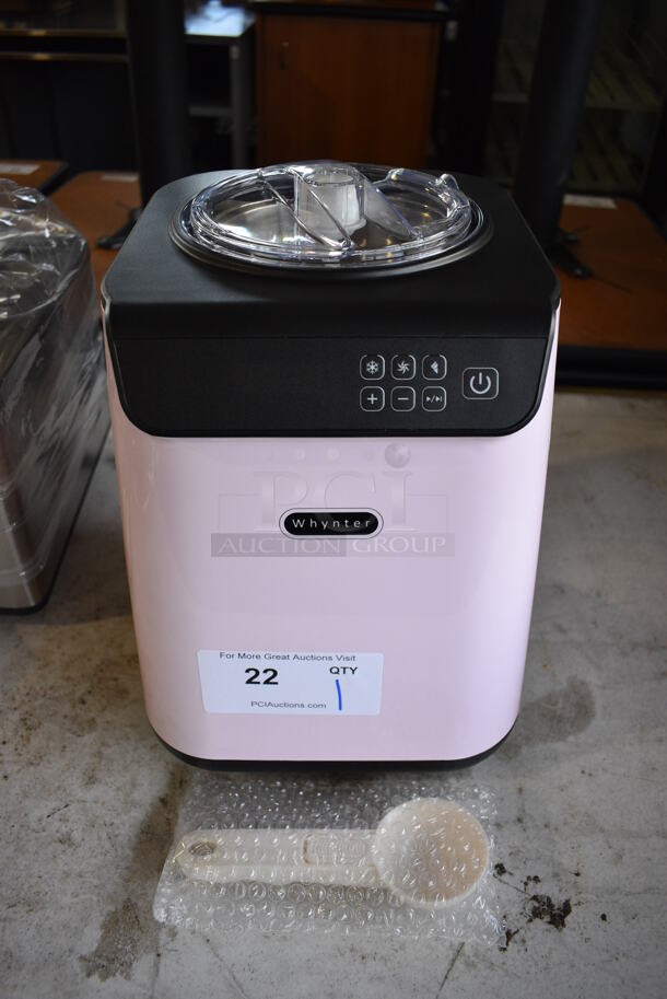 BRAND NEW SCRATCH AND DENT! Whynter ICM-128BPS Metal Countertop Ice Cream Maker. 100-120 Volts, 1 Phase. 9x10x14. Tested and Working!