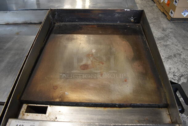 LATE MODEL! Vulcan MSA24-101 Stainless Steel Commercial Countertop Natural Gas Powered Flat Top Griddle w/ Thermostatic Controls. 54,000 BTU. 24x35x14 - Image 3 of 6