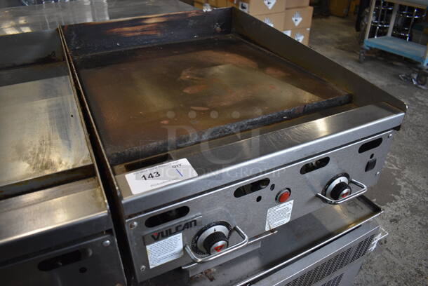 LATE MODEL! Vulcan MSA24-101 Stainless Steel Commercial Countertop Natural Gas Powered Flat Top Griddle w/ Thermostatic Controls. 54,000 BTU. 24x35x14 - Image 4 of 6
