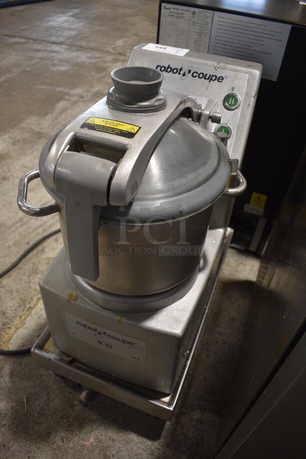 Robot Coupe R10 Metal Commercial Countertop Food Processor w/ Blade on Dolly. 208-230 Volts, 1 Phase. 15x26x32 - Image 3 of 8