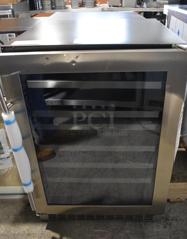 BRAND NEW SCRATCH AND DENT! Danby DWC053D1BSSPR Stainless Steel Mini Wine Chiller Cooler Merchandiser. 115 Volts, 1 Phase. 24x25.5x34.5. Tested and Working! - Image 1 of 7