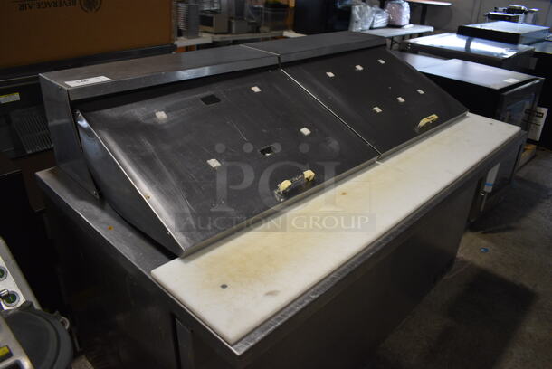 2015 True TSSU-60-24M-B-ST Stainless Steel Commercial Sandwich Salad Prep Table Bain Marie Mega Top on Commercial Casters. 115 Volts, 1 Phase. 60x34x45. Tested and Working! - Image 2 of 10