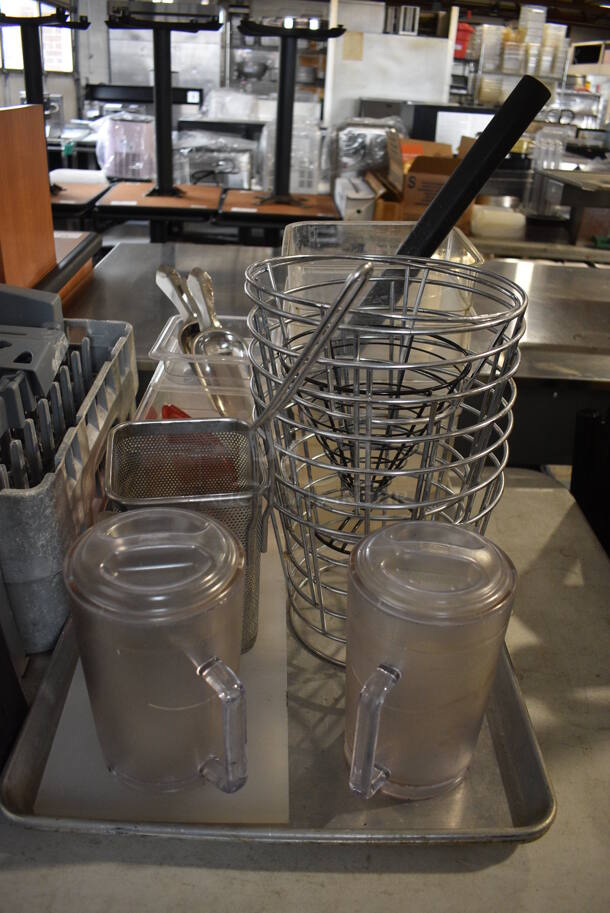 ALL ONE MONEY! Lot of Various Items Including Tork Poly Napkin Dispenser, Dish Caddies and Poly Bins - Image 3 of 5